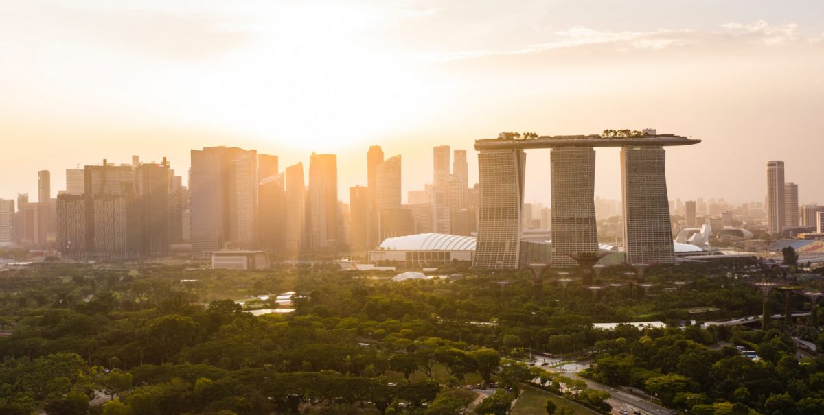 View of Singapore skyline