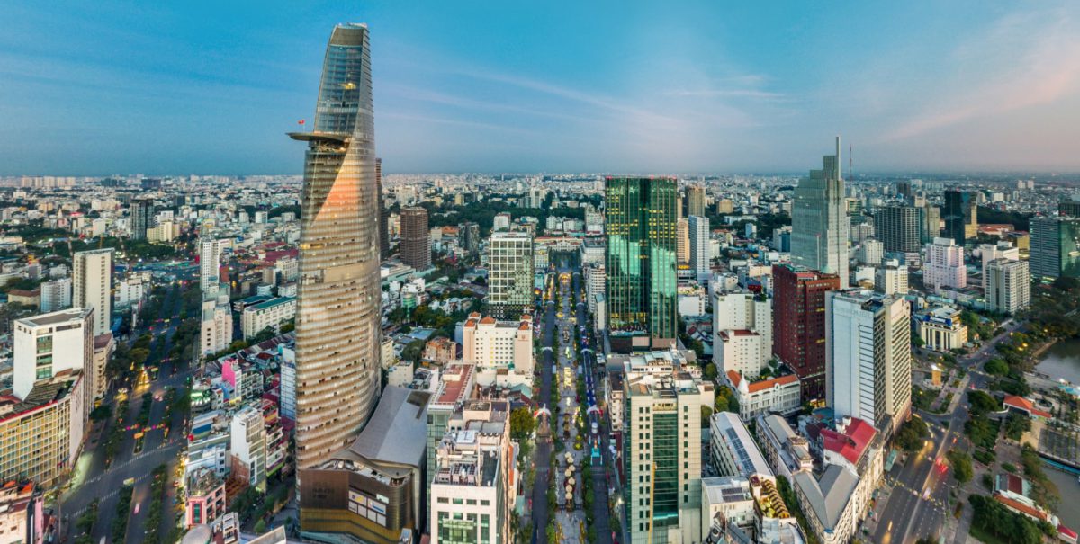 View of Vietnam skyline