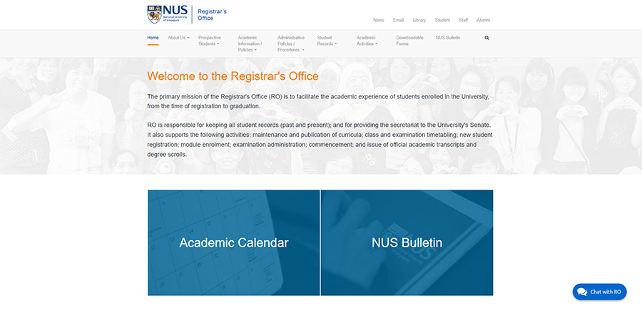 NUS Registrar’s Office