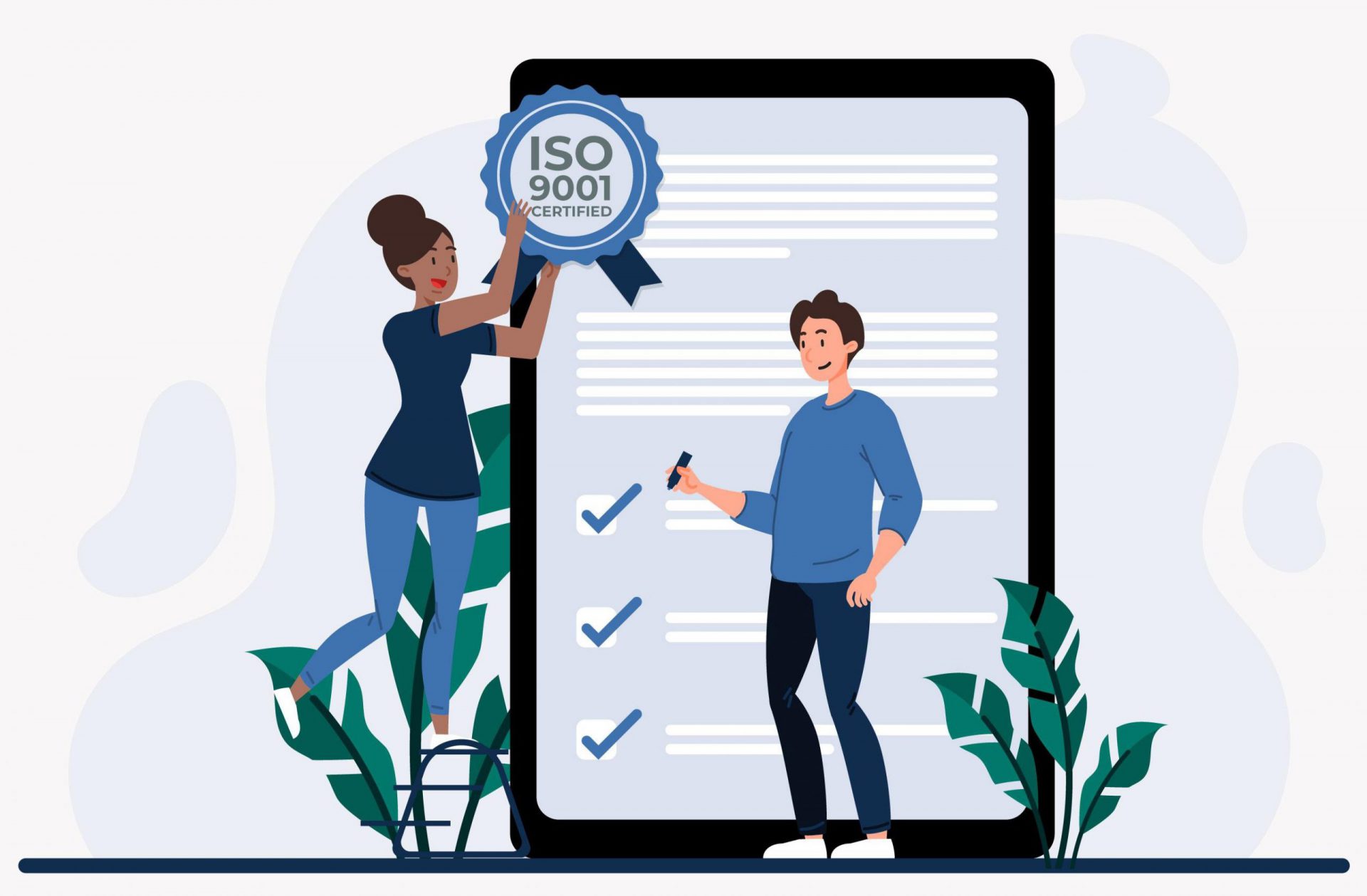 ISO 9001 banner design