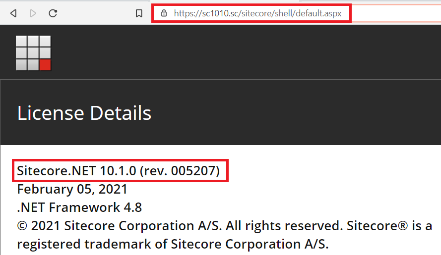 Sitecore.NET 10.1.0 license details