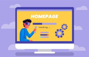 Homepage loading abstract concept