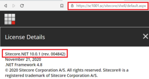 Sitecore.NET 10.0.1 license details