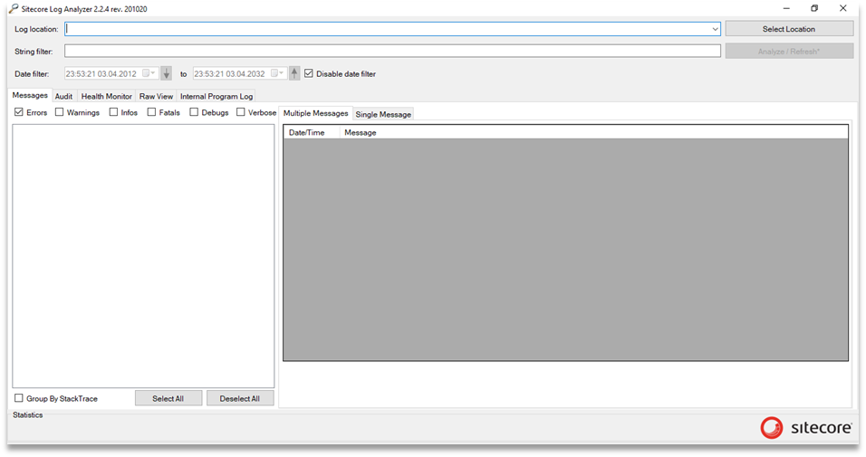 Sitecore Log Analyzer console