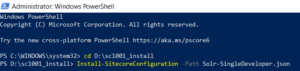 Run Install-SitecoreConfiguration command for SC10.0.1