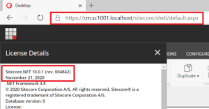 Sitecore.NET 10.0.1 license details