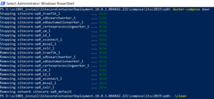 Stopping and removing components for SC10.0.1