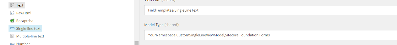 Selecting Single-line text