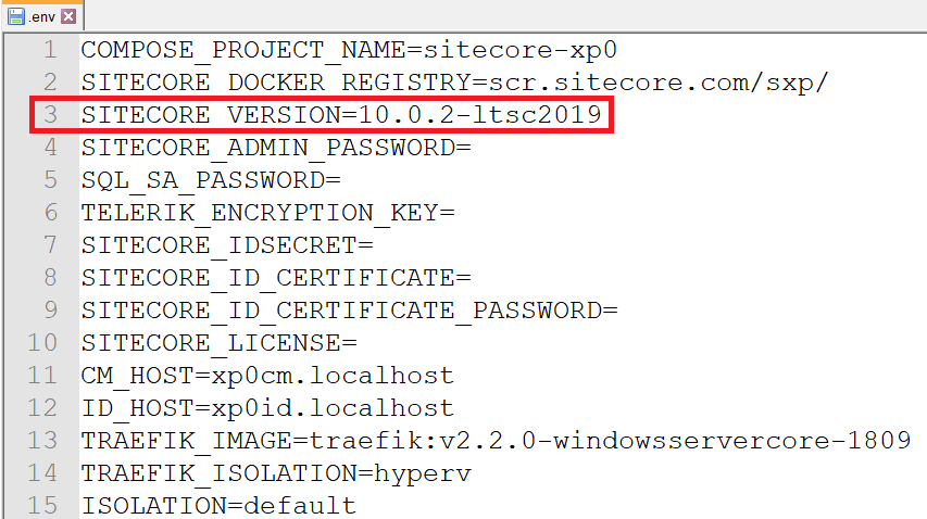 SITECORE_VERSION is 10.0.2-ltsc2019