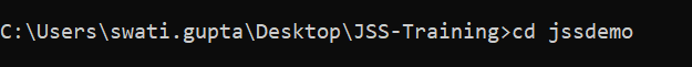 Go to jssdemo directory