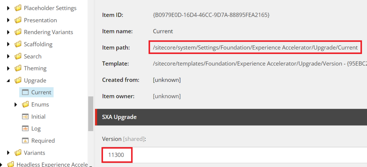 Current version shows 11300 for SC10.2.0