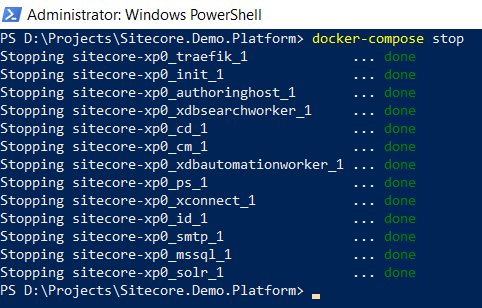 Stopping components for SC10.2.0