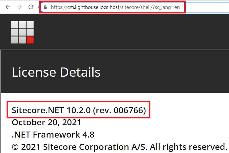 Sitecore.NET 10.2.0 license details