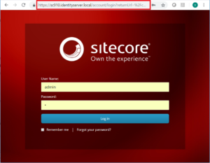 Highlight the Sitecore login page