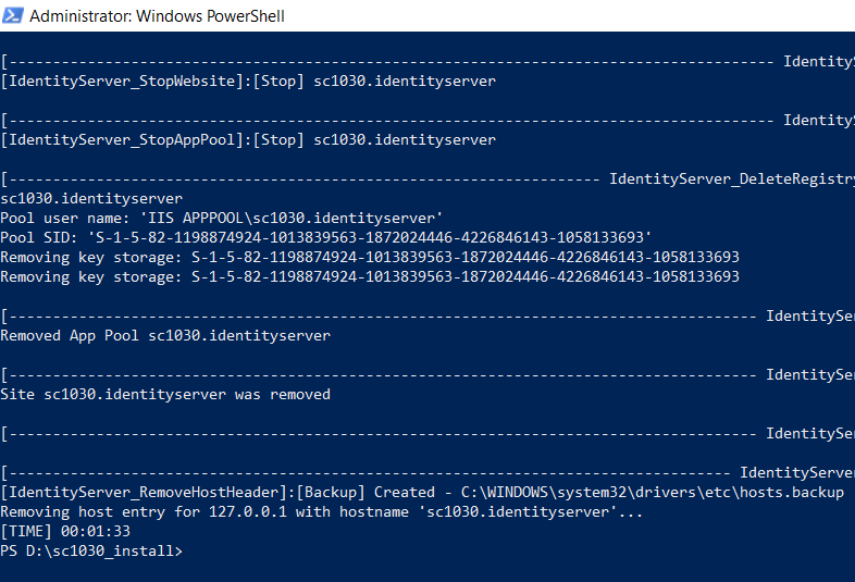 Removing host entry for SC10.30