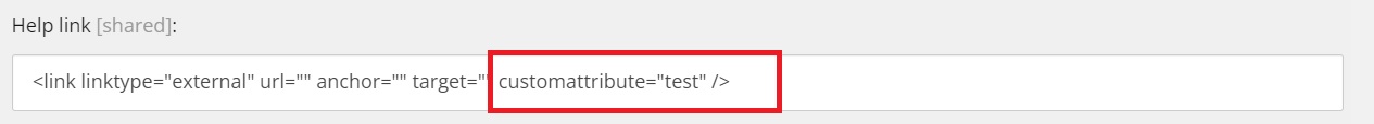 Show customattribute test variable