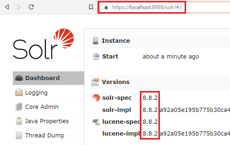 Solr version is 8.8.2