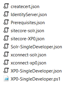 List of JSON files and the PS1 file