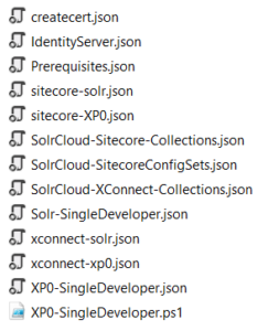 List of JSON files and PS1 file for SC10.03