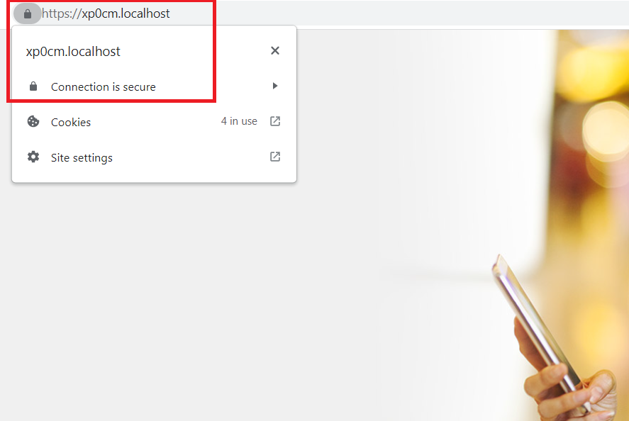 xp0cm.localhost is secured