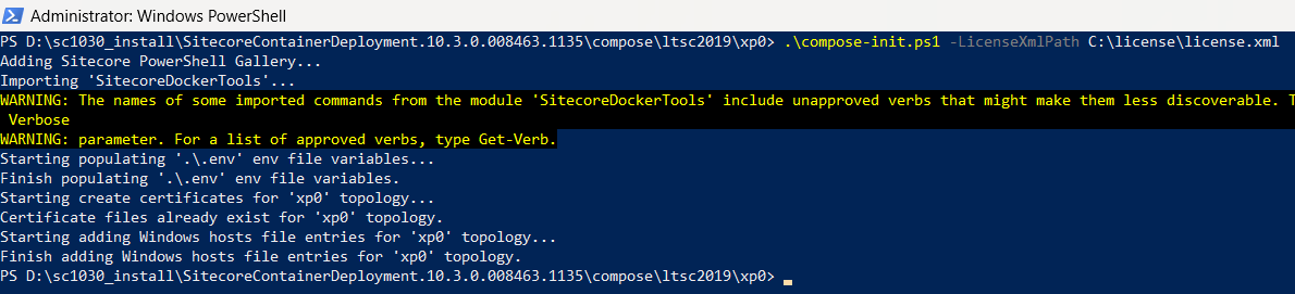 Populating, adding hosts file for SC10.30