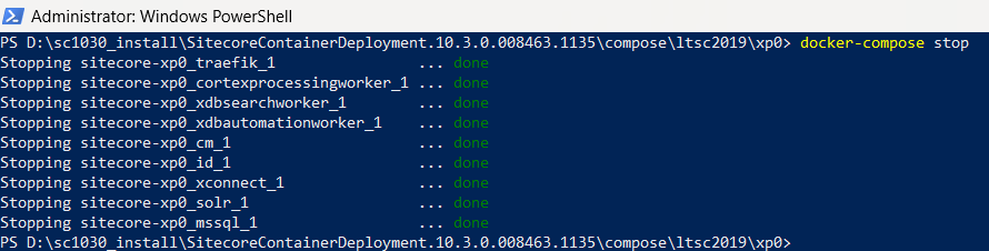 Stopping components for SC10.30