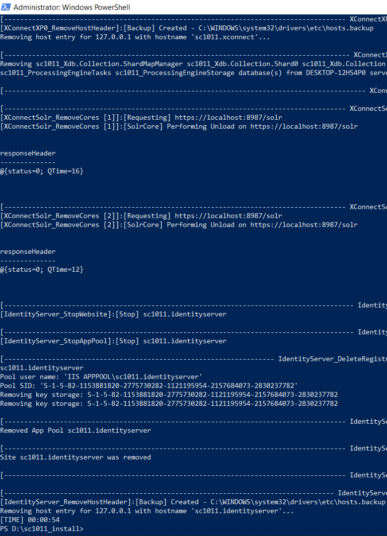 Removing host entry and others for SC10.1