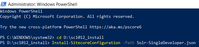 Run Install-SitecoreConfiguration for SC10.12