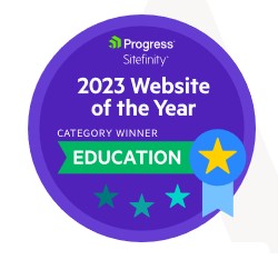 Progress 2023 Website of the year badge