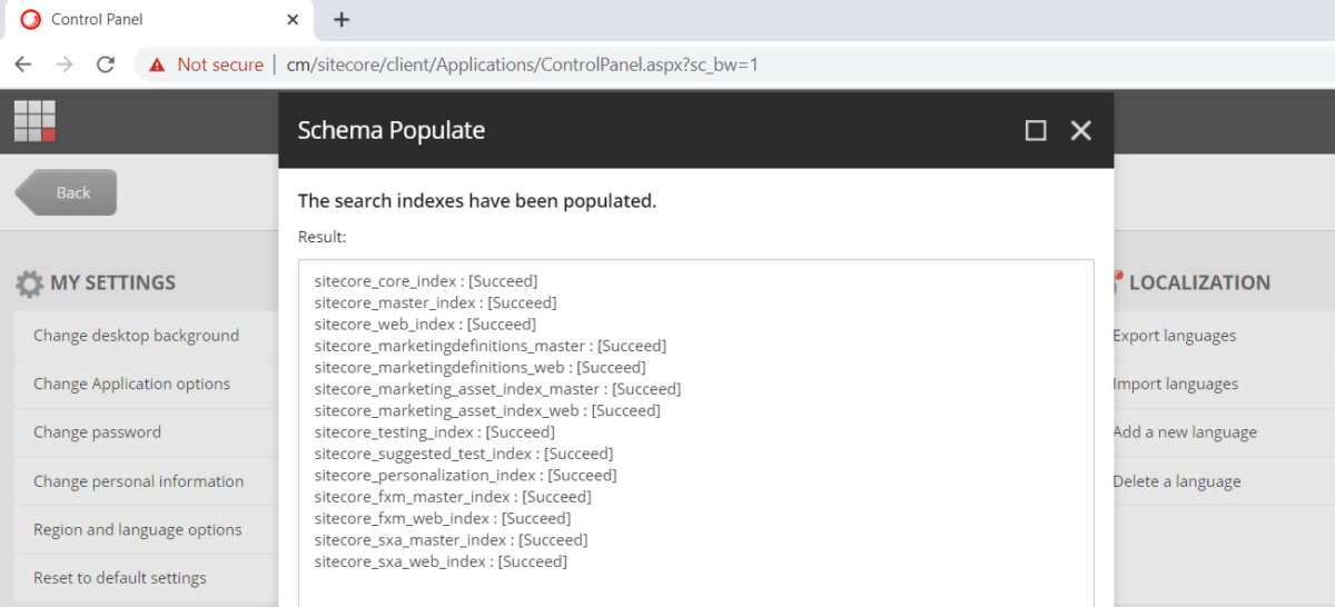 schema populate