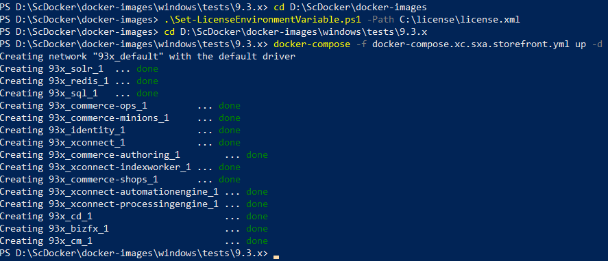 docker compose execution