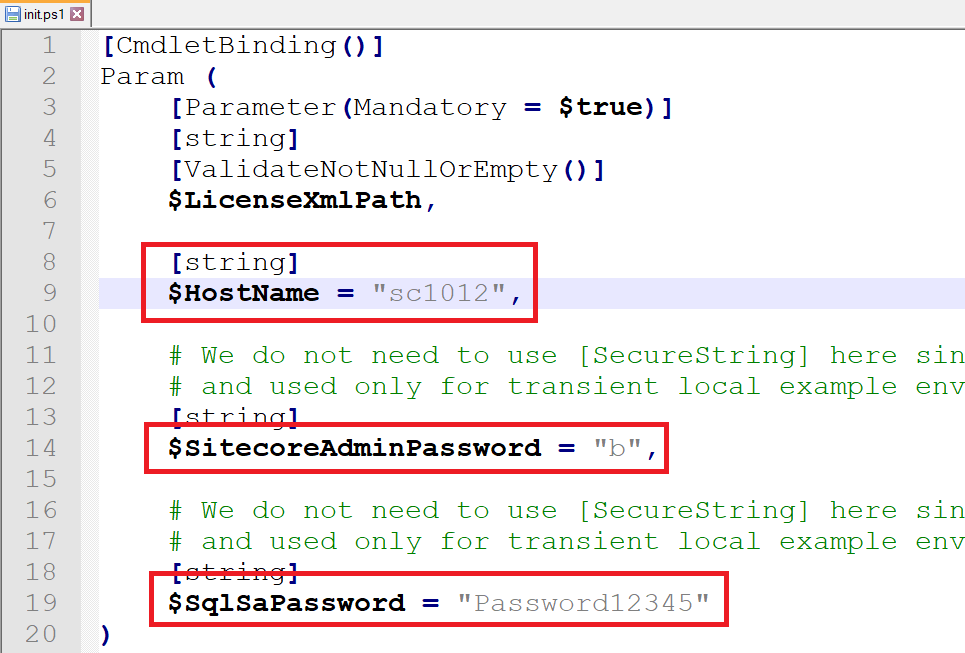 Show HostName, admin and SQL password