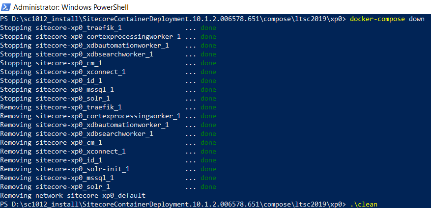 Stopping and removing SC10.1