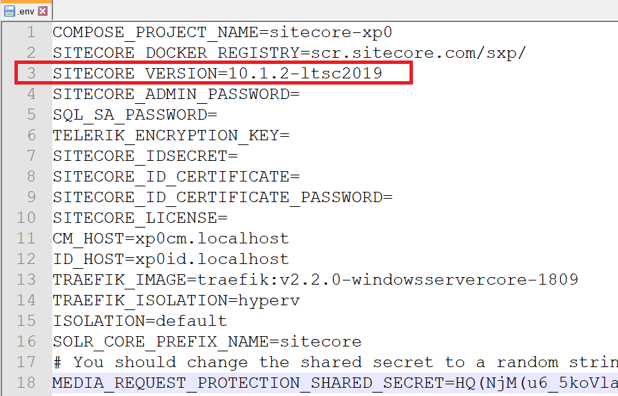 Show SITECORE_VERSION as 10.1.2-ltsc2019