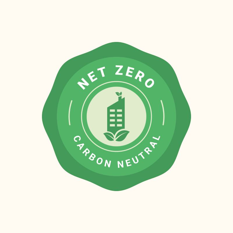 Carbon neutral and net zero badge