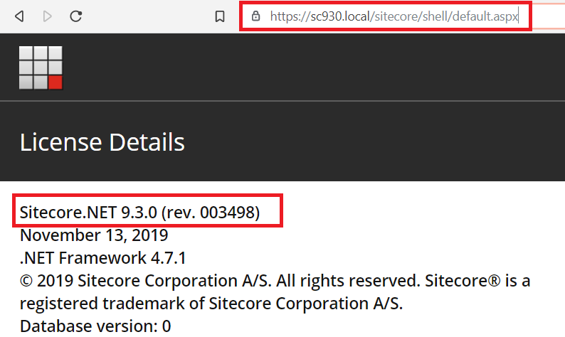 Sitecore.NET 9.3.0 license details