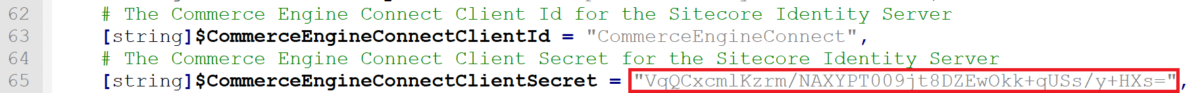 Adding secret key to the variable