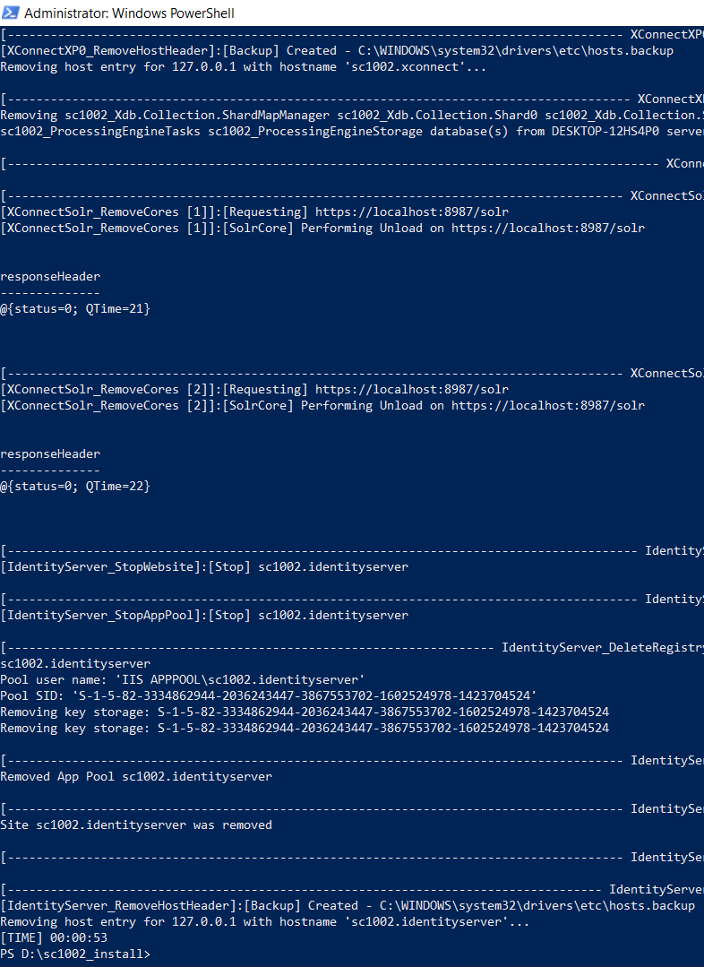 Removing host entry for SC10