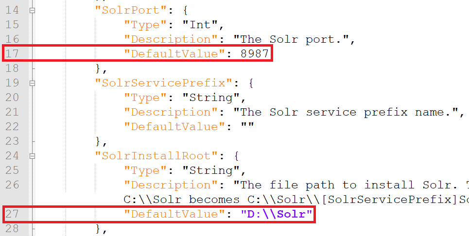 Highlighting Default values for SC10