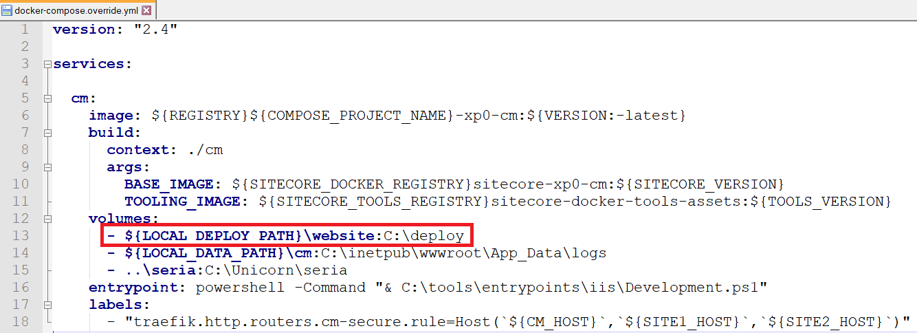 highlighted local deploy path_sc10.0.1