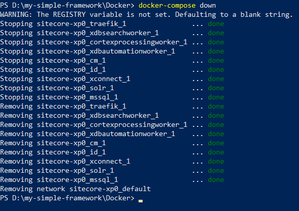 docker compose down command_sc10.0.1