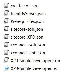 .json files list
