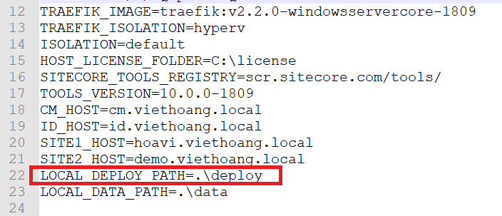 local deploy path highlighted